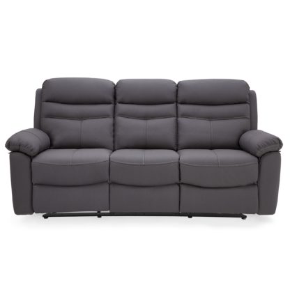 An Image of Conway Reclining 3 Seater Sofa Grey