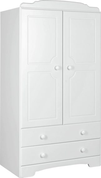 An Image of Argos Home Nordic 2 Door 2 Drawer Wardrobe - Soft White