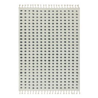 An Image of Asiatic Ariana Shaggy Spot Rectangle Rug - 80x150cm - White