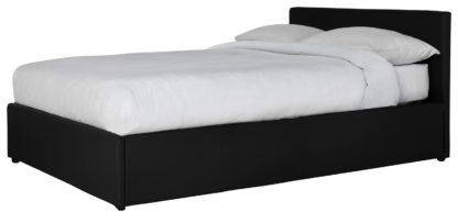An Image of Habitat Lavendon Ottoman Small Double Bed Frame - Black