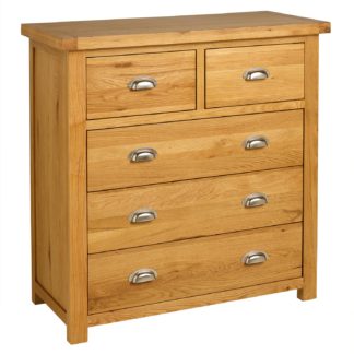 An Image of Woburn Oak 2 Over 3 Drawer Chest Brown