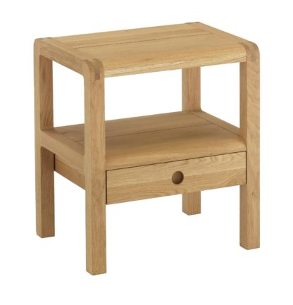 An Image of Habitat Radius 1 Drawer Oak Bedside Chest