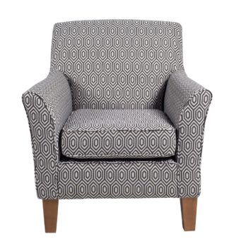 An Image of Argos Home Soren Fabric Accent Chair - Charcoal
