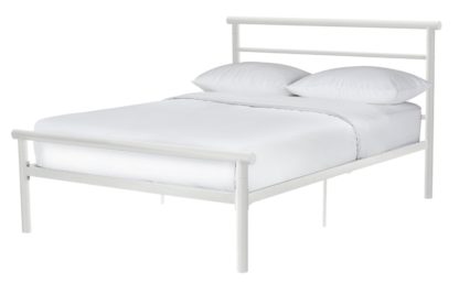 An Image of Habitat Avalon Double Bed Frame - White