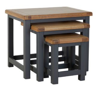 An Image of Habitat Kent Nest of 3 Tables - Grey