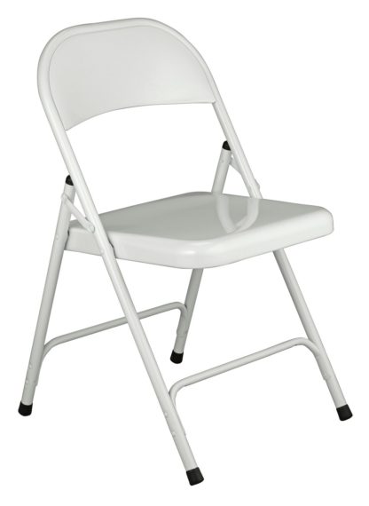 An Image of Habitat Macadam Metal Folding Chair - White