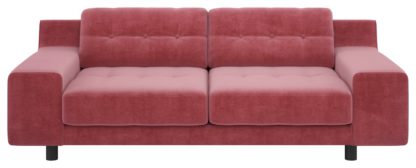 a60179d2273502cd4fb48bf1562f45bc6b516b47b9193830d3505592578be61f.jpg An Image of Habitat Hendricks 3 Seater Velvet Sofa - moss Green