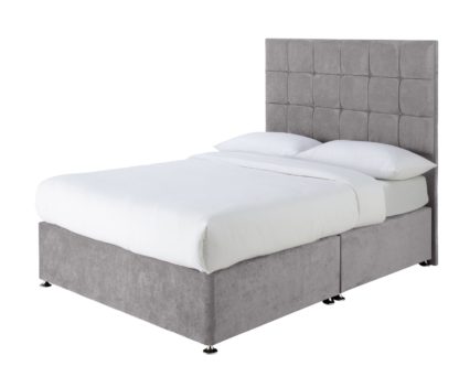 An Image of Forty Winks 1500 Pocket Gel Kingsize Divan - Seal Grey