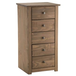 An Image of Santiago 5 Drawer Tallboy Natural