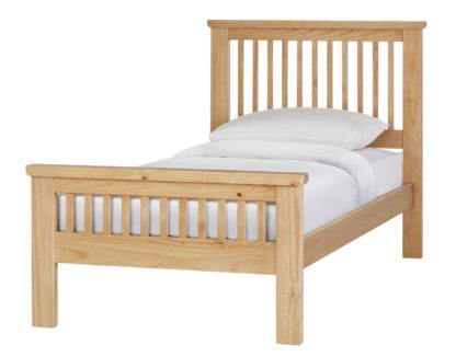 An Image of Argos Home Aubrey Single Bed Frame - Oak Stain