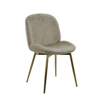 An Image of Blair Chair Mink Distressed Velvet Brown
