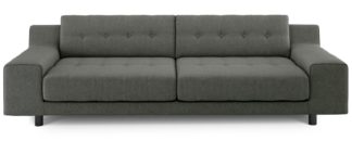 An Image of Habitat Hendricks 4 Seater Fabric Sofa - Charcoal