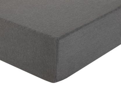 An Image of Argos Home Grey Jersey Marl Fitted Sheet - Kingsize