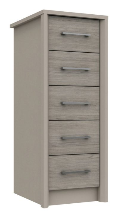 An Image of Lancaster 5 Drawer Tallboy - Grey