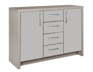 An Image of Habitat Venice 2 Door 4 Drawer Sideboard - Grey