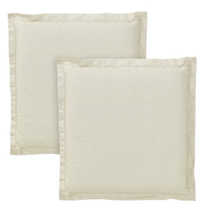 An Image of Argos Home 2 Pack Garden Cushion Pads - Cream