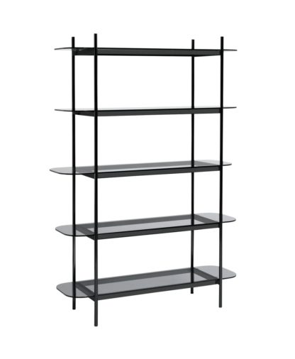 An Image of Habitat Neo 5 Tier Shelving Unit - Black