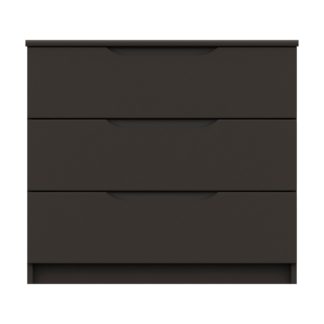 An Image of Legato Graphite 3 Drawer Chest Black