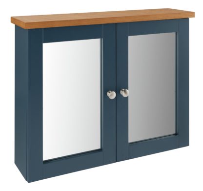 a8db0f8b4360db3b38b80b7f2a586974ef063cdc14bbfbb2e4cf7820ea454956.jpg An Image of Argos Home Livingston Double Mirrored Wall Cabinet - Blue