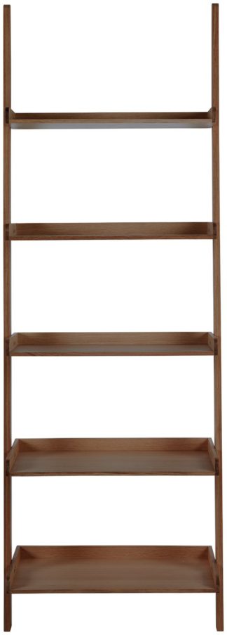 An Image of Habitat Jessie Wide Bookcase - Walnut Effect