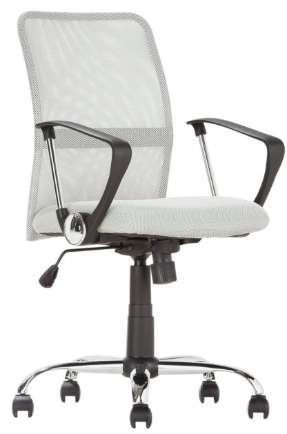 An Image of Habitat Mesh Mid Back Ergonomic Office Chair - Grey