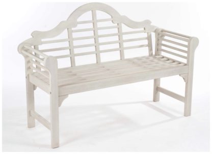 a95410dbed0e11c76cb6a3b411c98dca1b0307c27fe8617cfab024b3c6dcf33b.jpg An Image of Lutyens Style Hardwood Garden Bench - White.