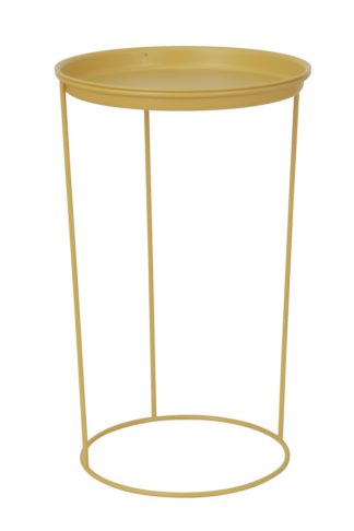 An Image of Habitat Finley C Shaped Side Table - Yellow