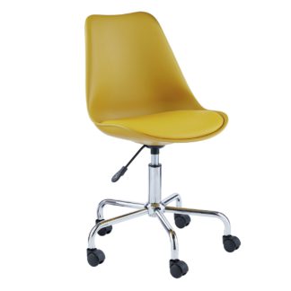 An Image of Habitat Ginnie Office Chair - Yellow