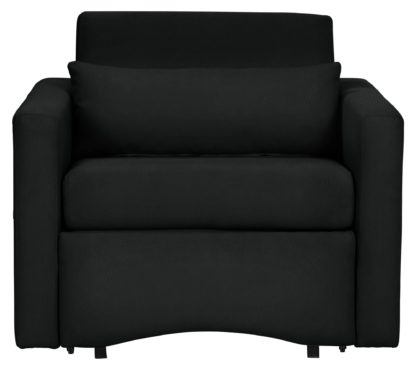 An Image of Argos Home Reagan Faux Leather Chairbed - Black