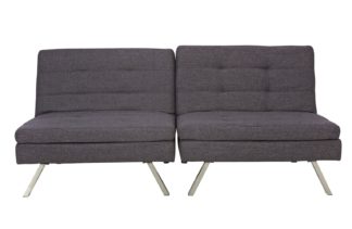 An Image of Habitat Duo 2 Seater Clic Clac Sofa Bed - Charcoal