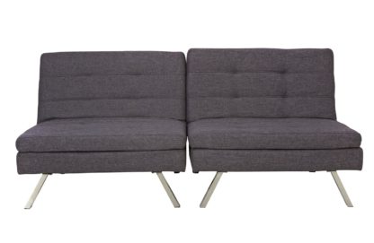 An Image of Habitat Duo 2 Seater Clic Clac Sofa Bed - Charcoal