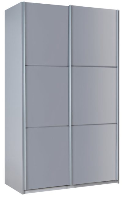 aa1e2d80460d697807c682b5faf27a31c21940953424a60c98cfd485f4dca30b.jpg An Image of Habitat Holsted Gloss Medium Sliding Wardrobe - Grey