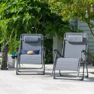 An Image of Montreal Set of 2 Deluxe Gravity Loungers Grey