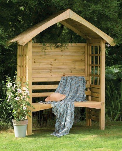 An Image of Forest Cadiz Wooden 2 Seater Arbour
