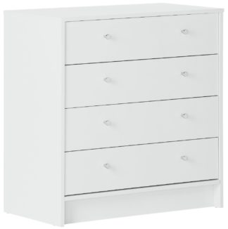 An Image of Habitat Malibu 4 Drawer Wide Chest - White