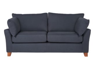 An Image of Argos Home Soren 3 Seater Fabric Sofa - Navy