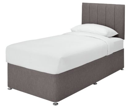 An Image of Argos Home Bircham Memory Kingszie Divan - Grey