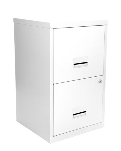 An Image of Pierre Henry A4 2 Drawer Filing Cabinet - White