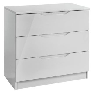 An Image of Legato 3 Drawer Chest - Grey Gloss