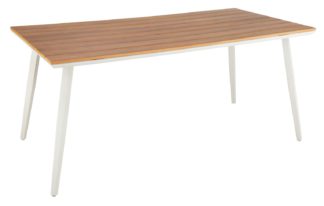 An Image of Argos Home Polywood Wood Effect 6 Seater Table