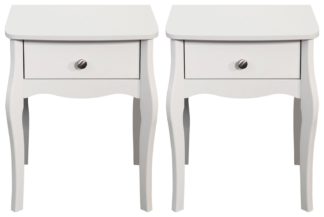 An Image of Amelie 2 Bedside Tables - White