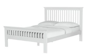 An Image of Argos Home Aubrey Double Bed Frame - White
