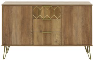 An Image of Orleans 2 Door 3 Drawer Sideboard - Mango Wood Effect