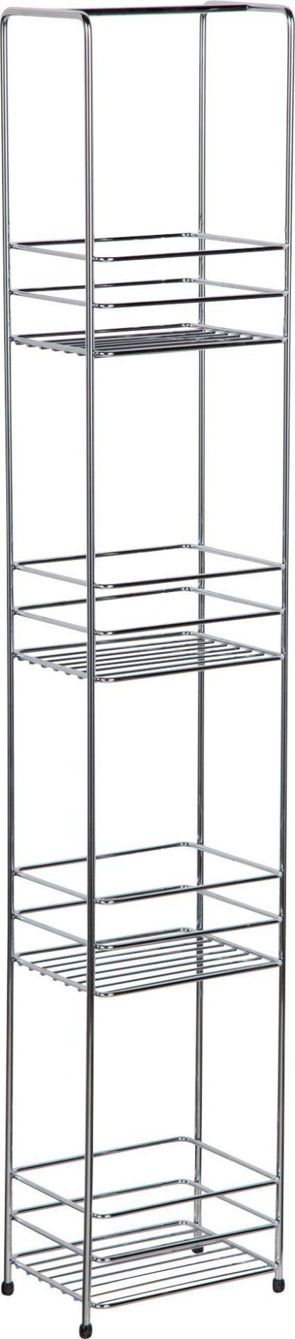 An Image of Argos Home 4 Tier Wire Storage Unit - Chrome