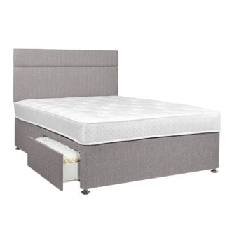 An Image of Argos Home Winslow 600 Pocket 2 Drawer Double Divan - Grey