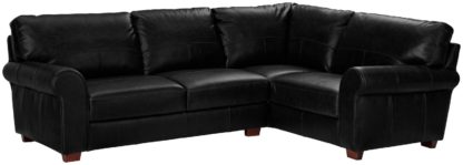 An Image of Habitat Salisbury Right Corner Leather Sofa - Tan