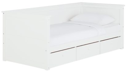 An Image of Argos Home Kingston Wooden Day Bed and Mattress - White