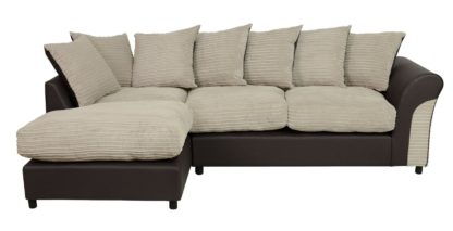 An Image of Argos Home Harry Left Corner Fabric Sofa - Natural