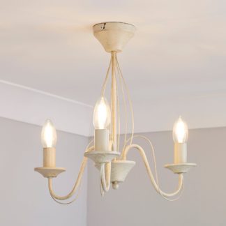 An Image of 3 Light Candelabra Cream Ceiling Fitting Cream