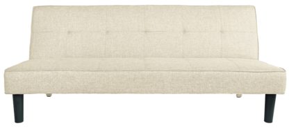 An Image of Habitat Patsy 2 Seater Fabric Clic Clac Sofa Bed -Natural